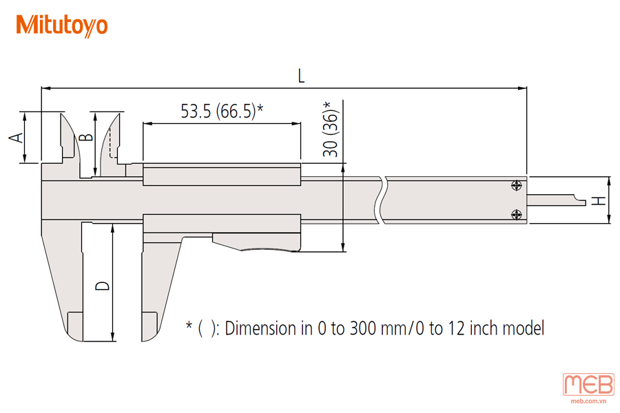 Thước cặp cơ khí tiêu chuẩn series 531 Mitutoyo